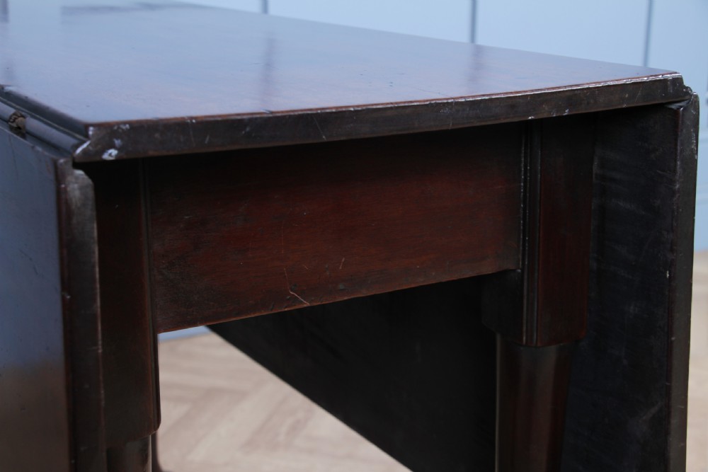 Original Antique Georgian Solid Mahogany Drop Leaf Queen Anne Dining Table C1840 View XI