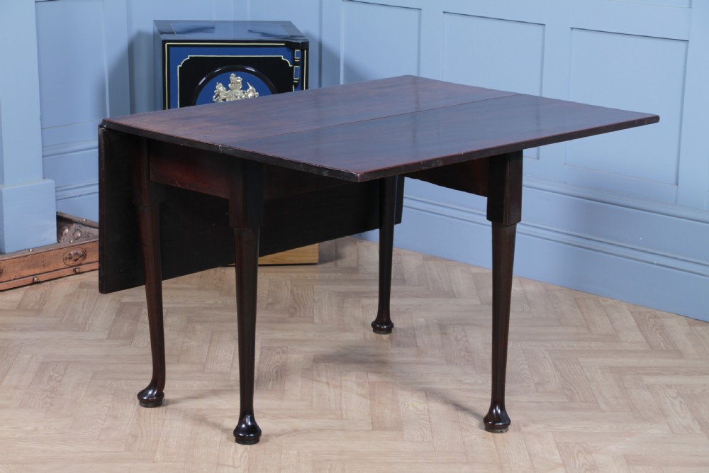 Original Antique Georgian Solid Mahogany Drop Leaf Queen Anne Dining Table C1840 View XII