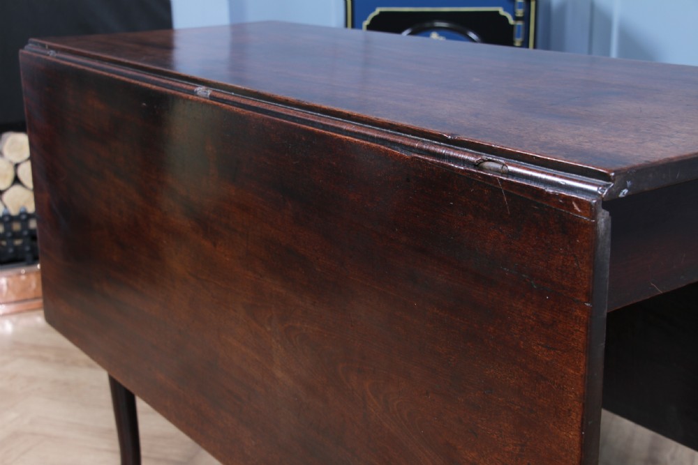 Original Antique Georgian Solid Mahogany Drop Leaf Queen Anne Dining Table C1840 View XVI