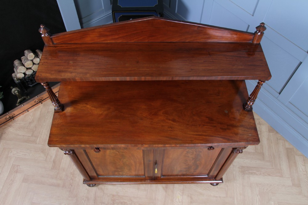 Original Antique Regency Georgian Flame Grain Mahogany Chiffonier Sideboard 1820 View X