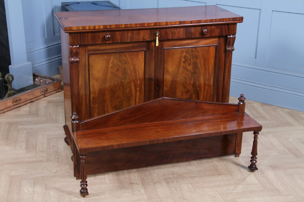 Original Antique Regency Georgian Flame Grain Mahogany Chiffonier Sideboard 1820 View XVII