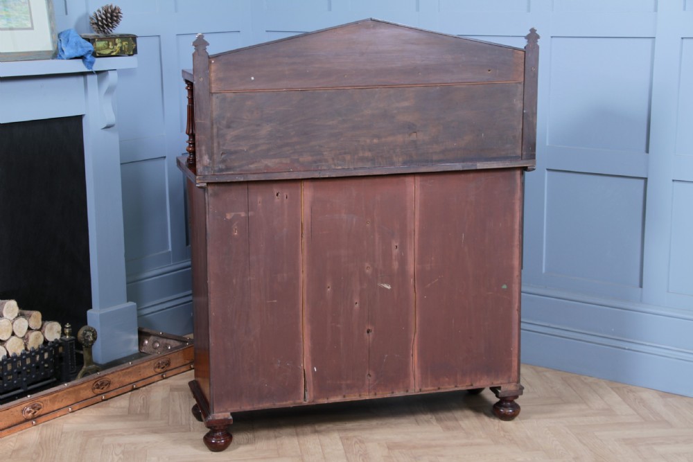 Original Antique Regency Georgian Flame Grain Mahogany Chiffonier Sideboard 1820 View XIX