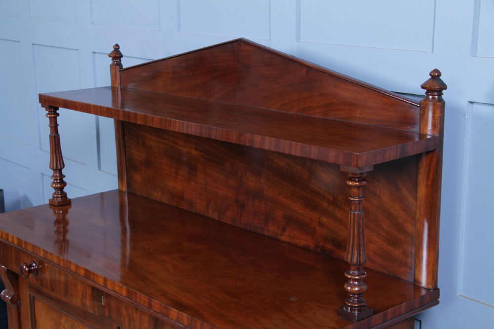Original Antique Regency Georgian Flame Grain Mahogany Chiffonier Sideboard 1820 View XX