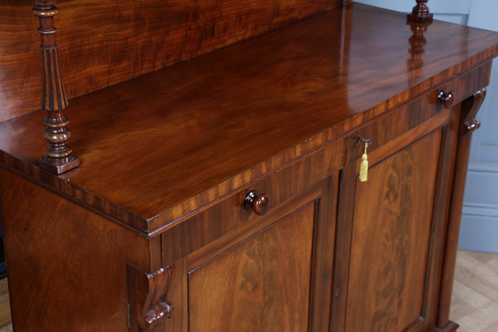 Original Antique Regency Georgian Flame Grain Mahogany Chiffonier Sideboard 1820 View XXI