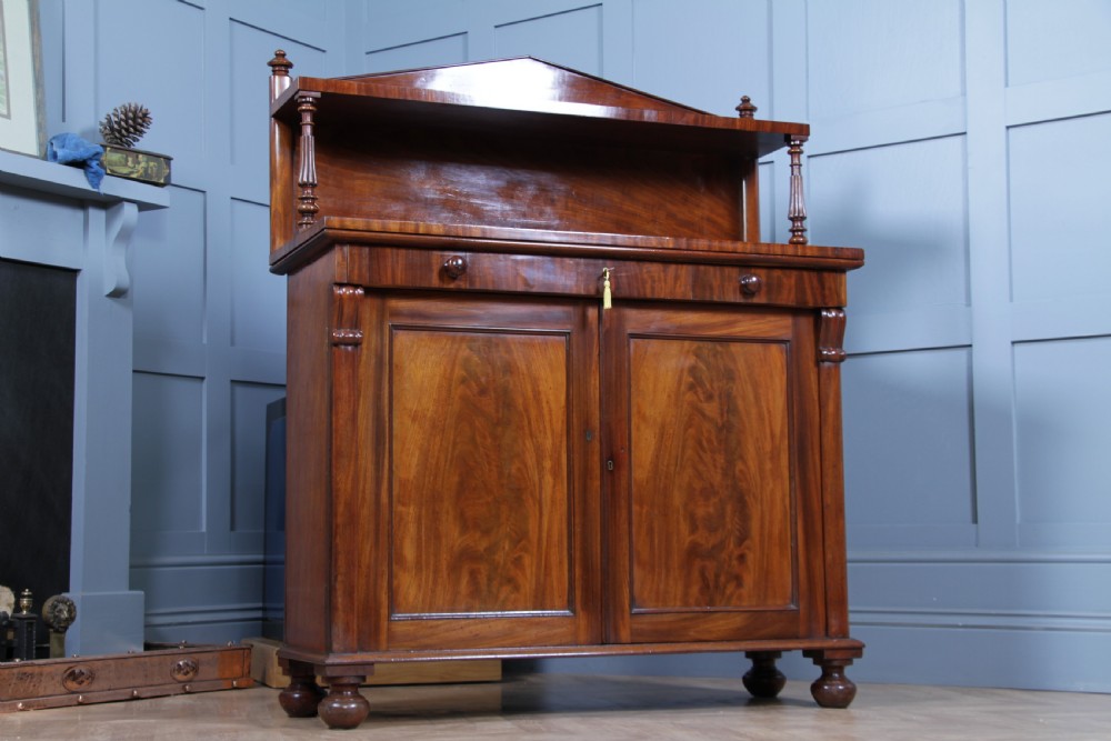 Original Antique Regency Georgian Flame Grain Mahogany Chiffonier Sideboard 1820 View XXIII