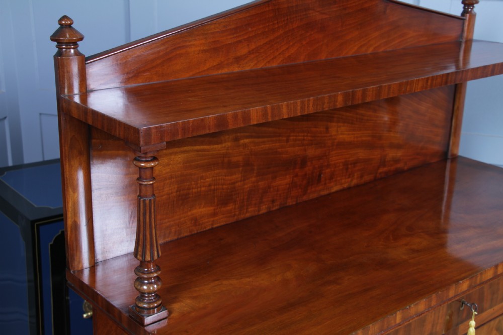 Original Antique Regency Georgian Flame Grain Mahogany Chiffonier Sideboard 1820 View XXIV