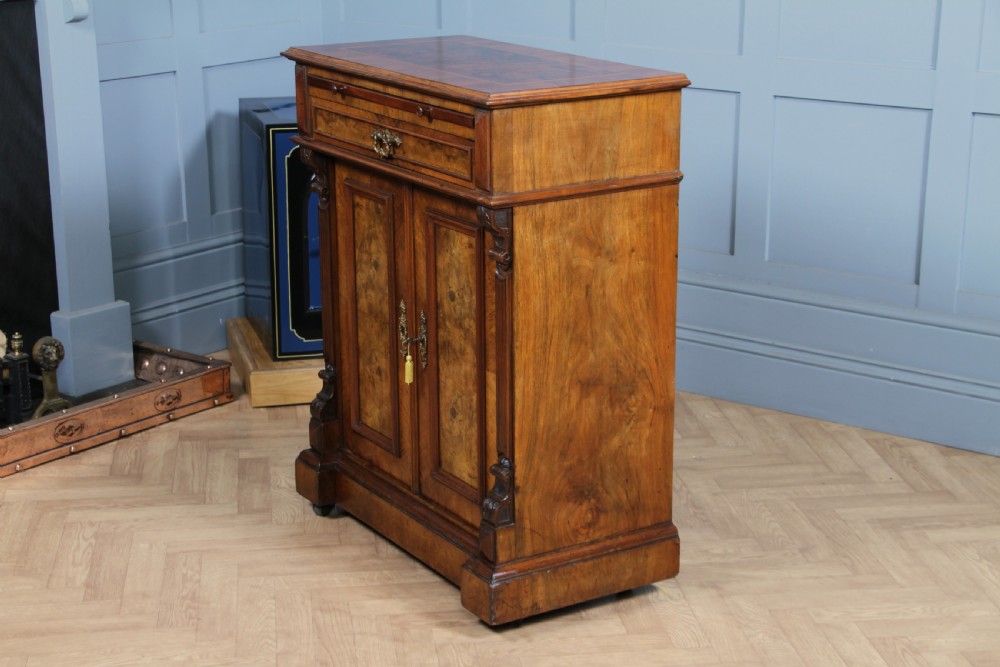 Antique 19th Century French Burr Walnut Secretaire Writing Cupboard C1880 View XIV