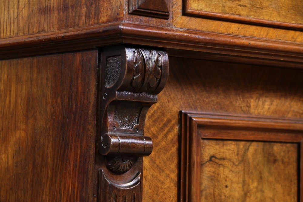 Antique 19th Century French Burr Walnut Secretaire Writing Cupboard C1880 View XVIII