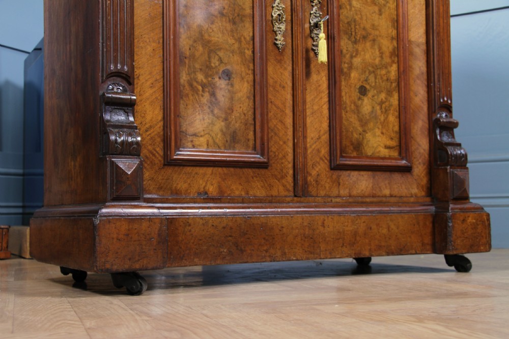 Antique 19th Century French Burr Walnut Secretaire Writing Cupboard C1880 View XXIII