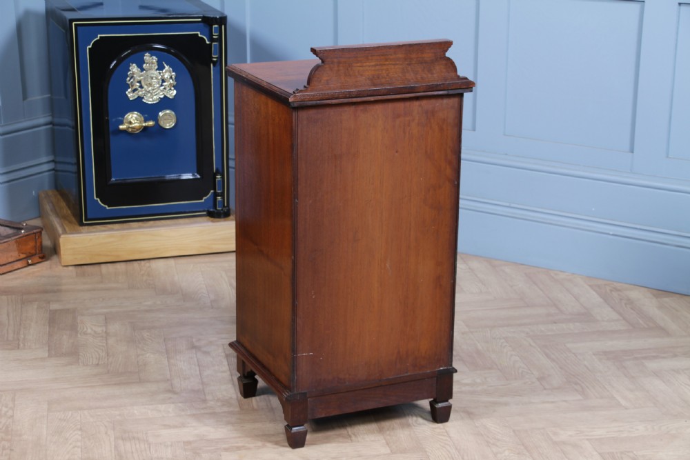 Antique Edwardian Carved Solid Walnut Bedside Cupboard C1890 View XII