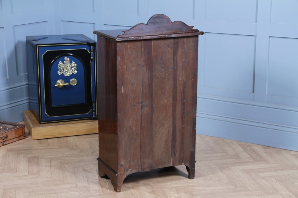 Original Antique Edwardian Walnut Inlaid Glazed Music Sheet Cabinet 1890 View XVI