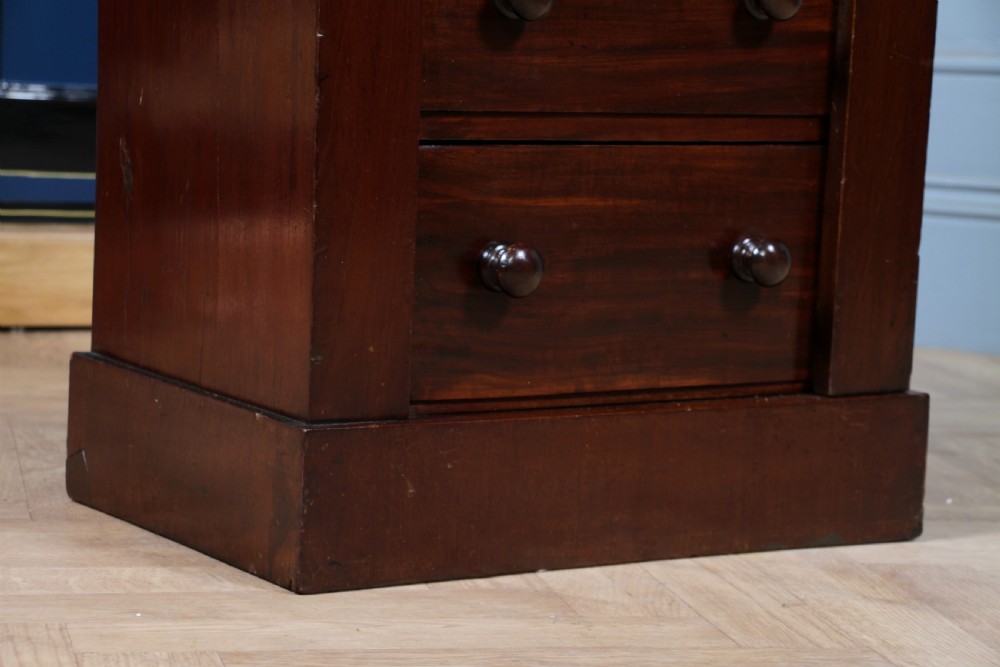 Original Antique Victorian Mahogany Wellington Chest of 7 Drawers C1870 View XII