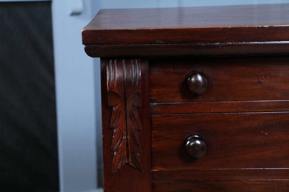 Original Antique Victorian Mahogany Wellington Chest of 7 Drawers C1870 View XIV