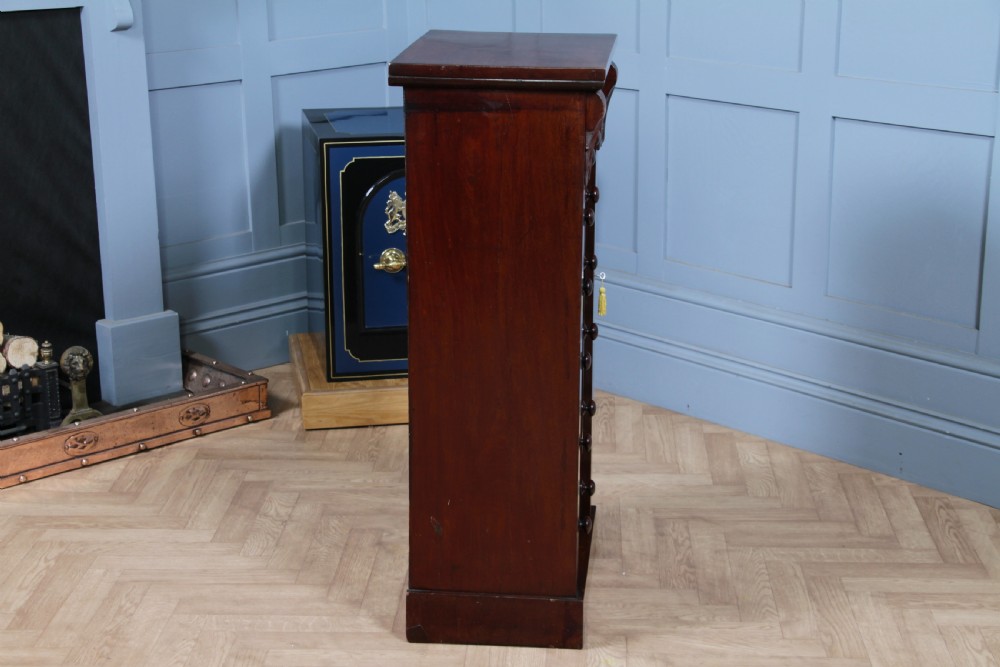 Original Antique Victorian Mahogany Wellington Chest of 7 Drawers C1870 View XX