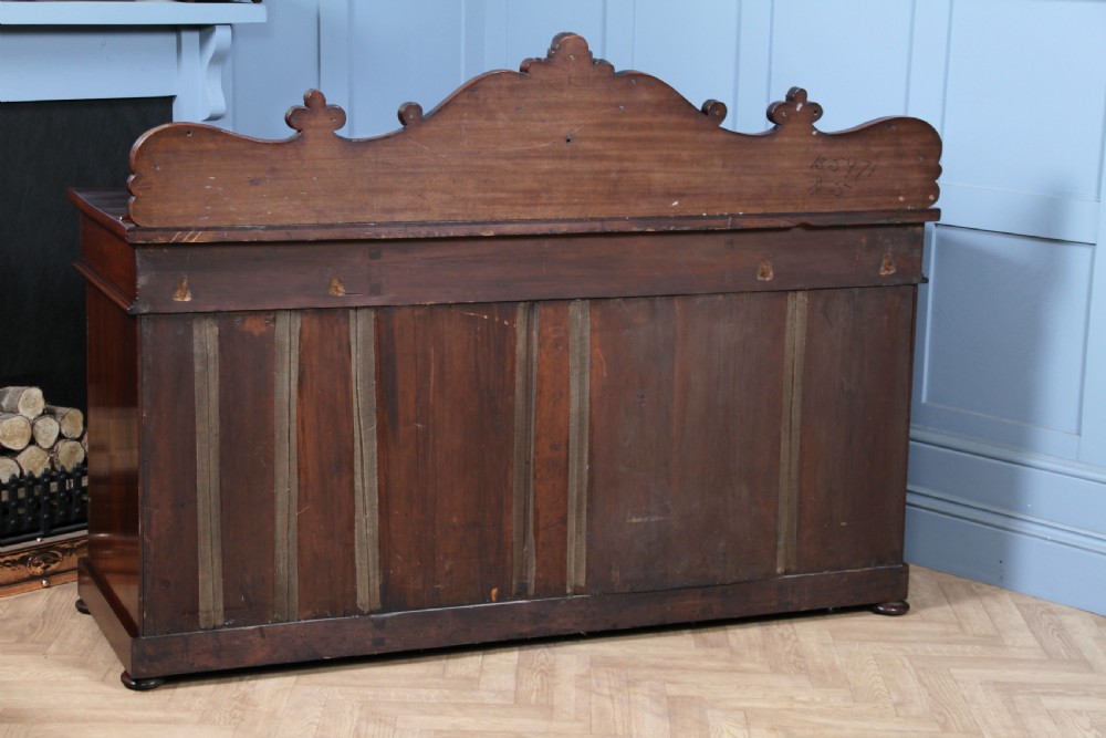 Original Antique Early Victorian Grand Flame Grain Mahogany Breakfront Chiffonier Sideboard C1850 View XXIII