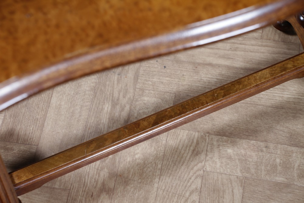 Antique Edwardian Birdseye Maple & Walnut Turned Pillar Side Hall Coffee Table View IX