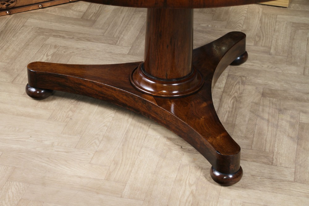 Antique Regency William IV Rosewood Grand Tilt Top Round Dining Table Restored C1830 View XI
