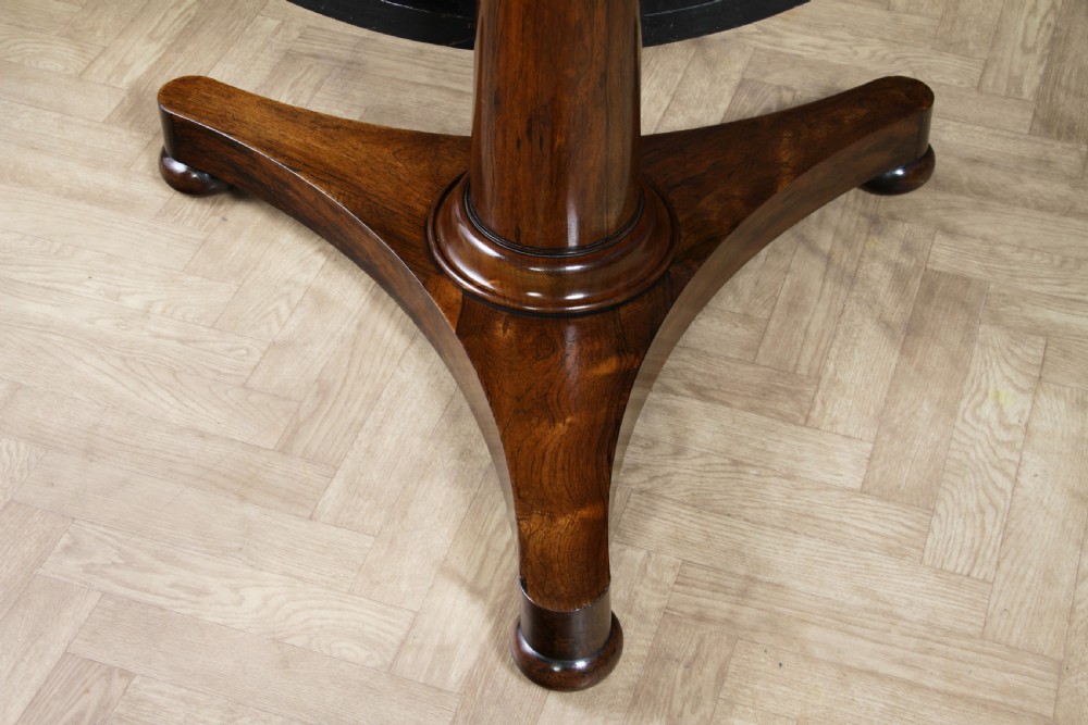 Antique Regency William IV Rosewood Grand Tilt Top Round Dining Table Restored C1830 View XII