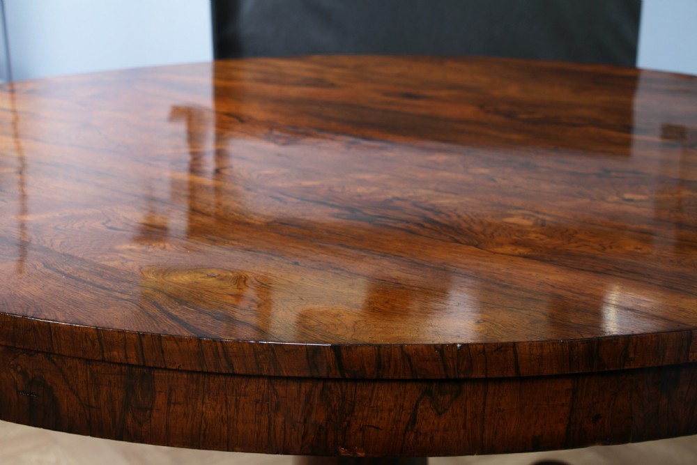 Antique Regency William IV Rosewood Grand Tilt Top Round Dining Table Restored C1830 View XIII