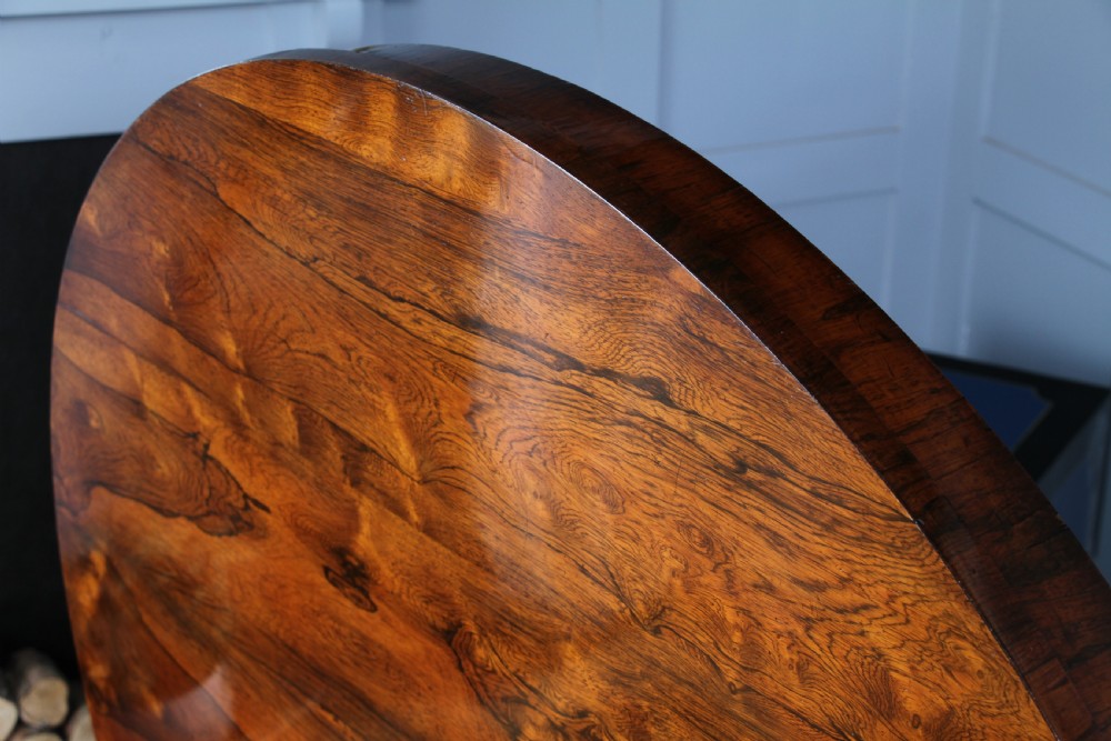 Antique Regency William IV Rosewood Grand Tilt Top Round Dining Table Restored C1830 View XV