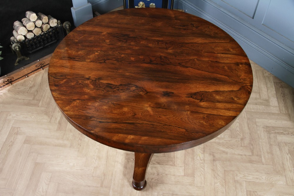 Antique Regency William IV Rosewood Grand Tilt Top Round Dining Table Restored C1830 View XVI