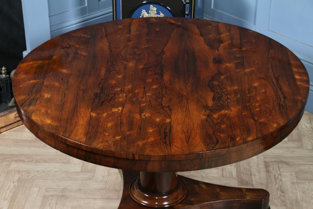 Antique Regency William IV Rosewood Grand Tilt Top Round Dining Table Restored C1830 View XVII