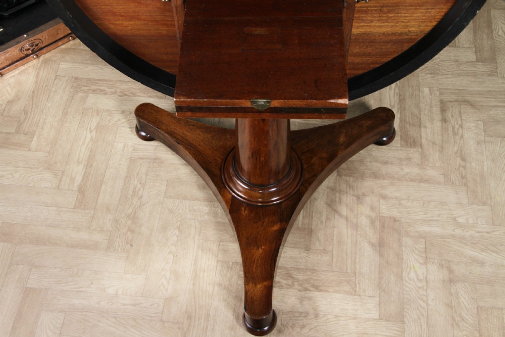 Antique Regency William IV Rosewood Grand Tilt Top Round Dining Table Restored C1830 View XXII