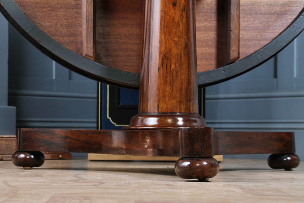 Antique Regency William IV Rosewood Grand Tilt Top Round Dining Table Restored C1830 View XXIII