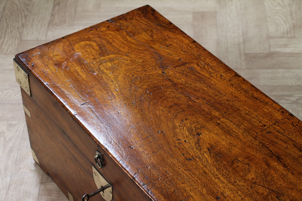 Victorian Military Camphor Wood Campaign Chest With Key View IV