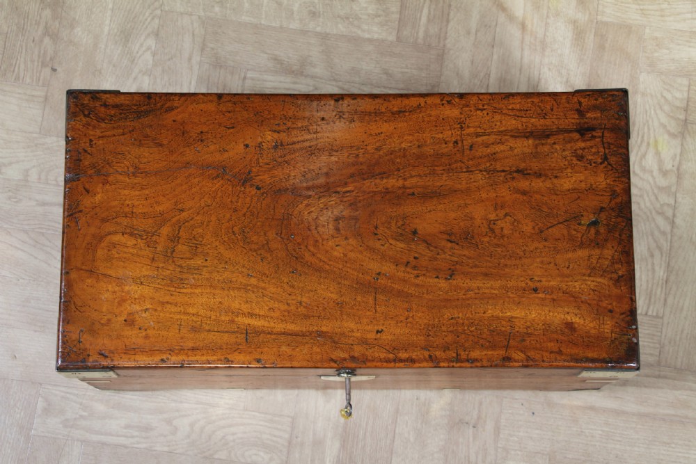 Victorian Military Camphor Wood Campaign Chest With Key View VIII