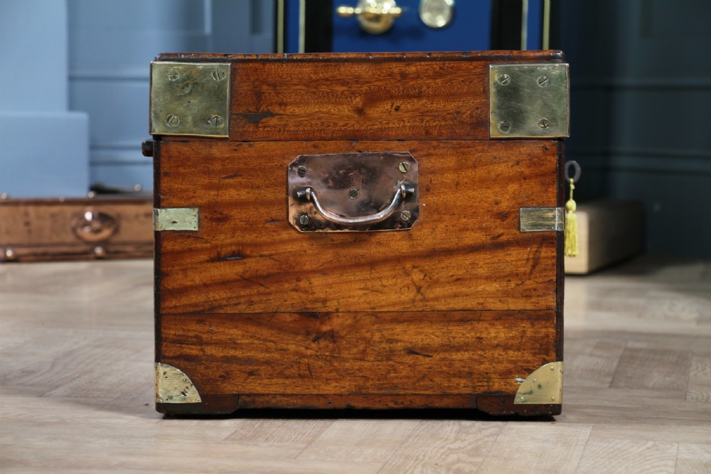 Victorian Military Camphor Wood Campaign Chest With Key View XV