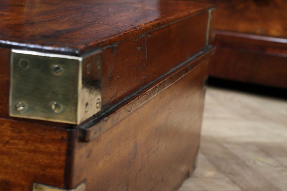 Victorian Military Camphor Wood Campaign Chest With Key View XIX