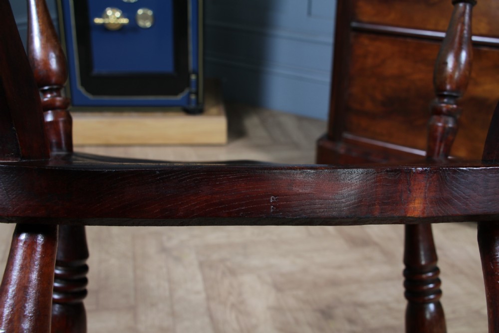 Antique Original Victorian Beech & Elm Ladder Back Fireside Farmhouse Chair View XIII