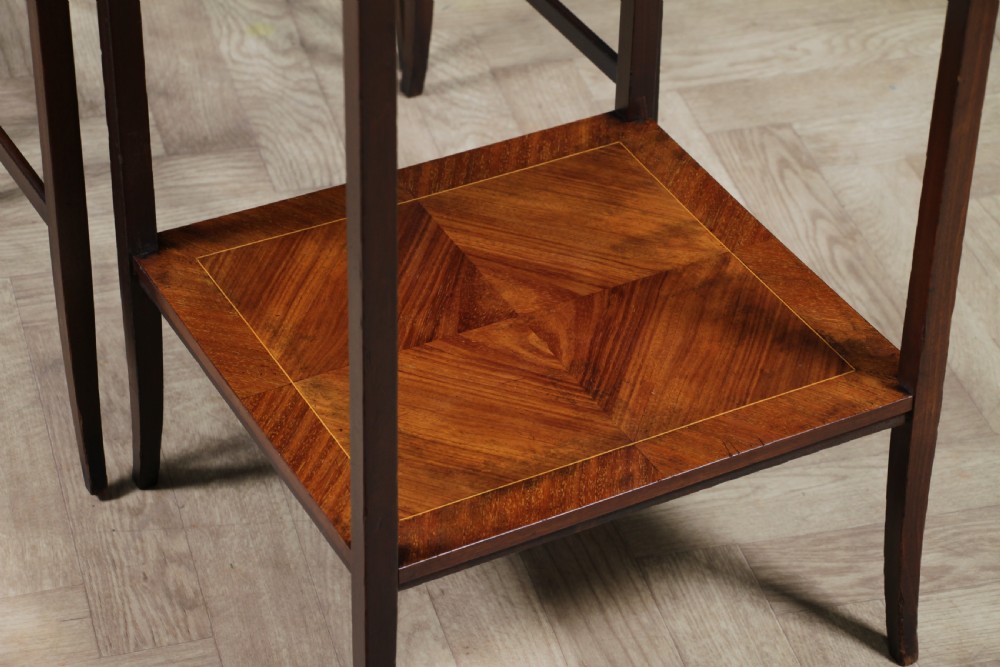Antique 19th Century French Louis Phillipe Nest of Four Solid Kingwood Inlaid Tables View VIII