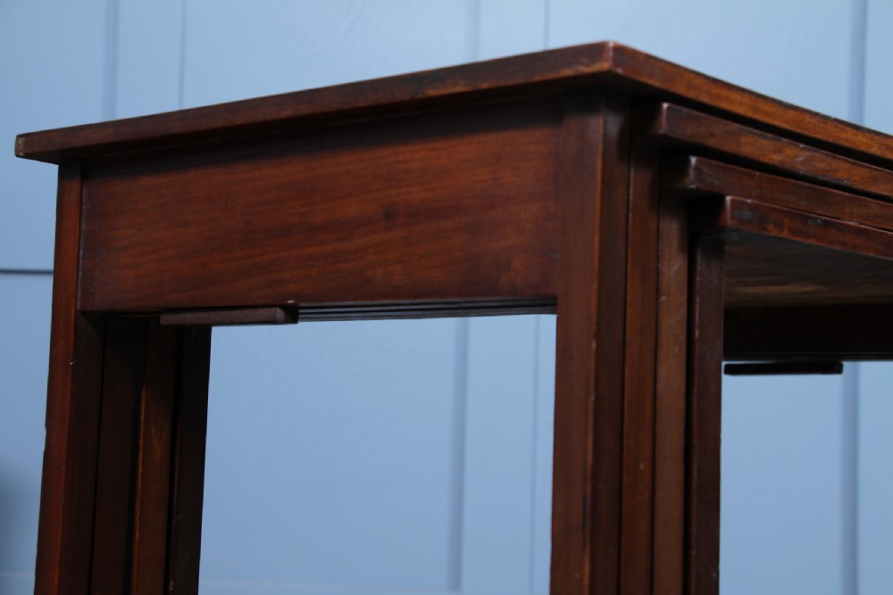Antique 19th Century French Louis Phillipe Nest of Four Solid Kingwood Inlaid Tables View XXII