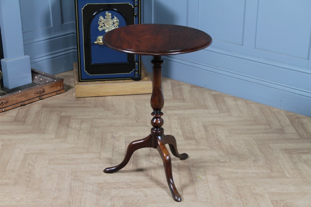 Original Antique Victorian Mahogany Tilt Top Tripod Wine Table C1850