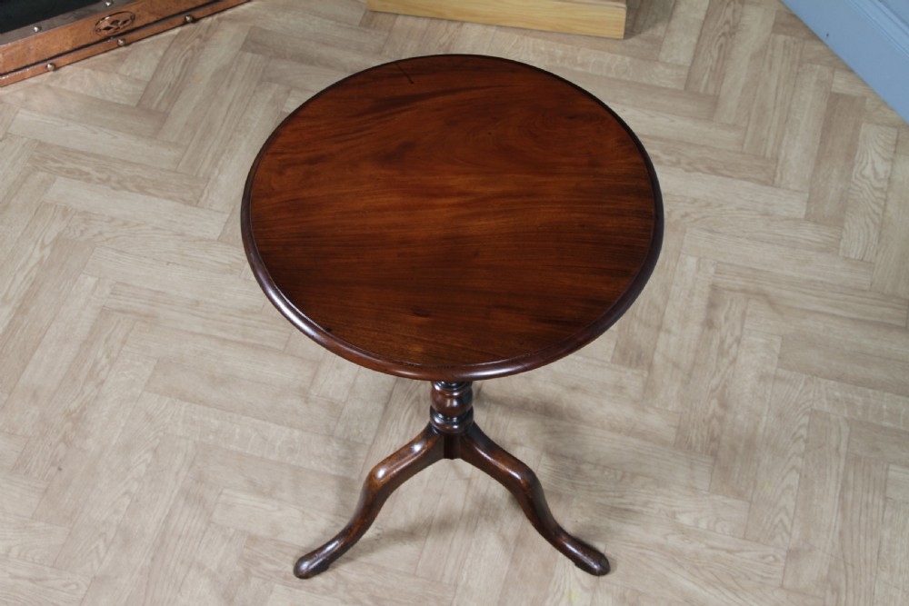 Original Antique Victorian Mahogany Tilt Top Tripod Wine Table C1850 View IV