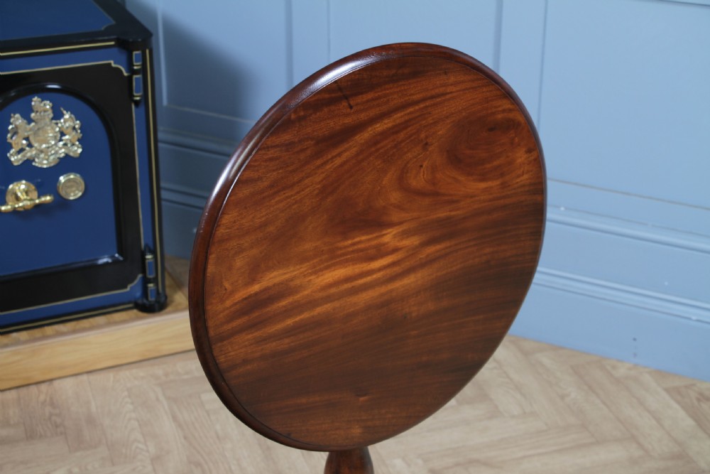Original Antique Victorian Mahogany Tilt Top Tripod Wine Table C1850 View VIII