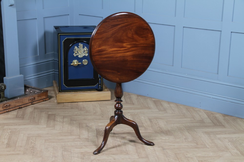 Original Antique Victorian Mahogany Tilt Top Tripod Wine Table C1850 View IX