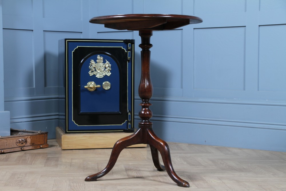 Original Antique Victorian Mahogany Tilt Top Tripod Wine Table C1850 View XI