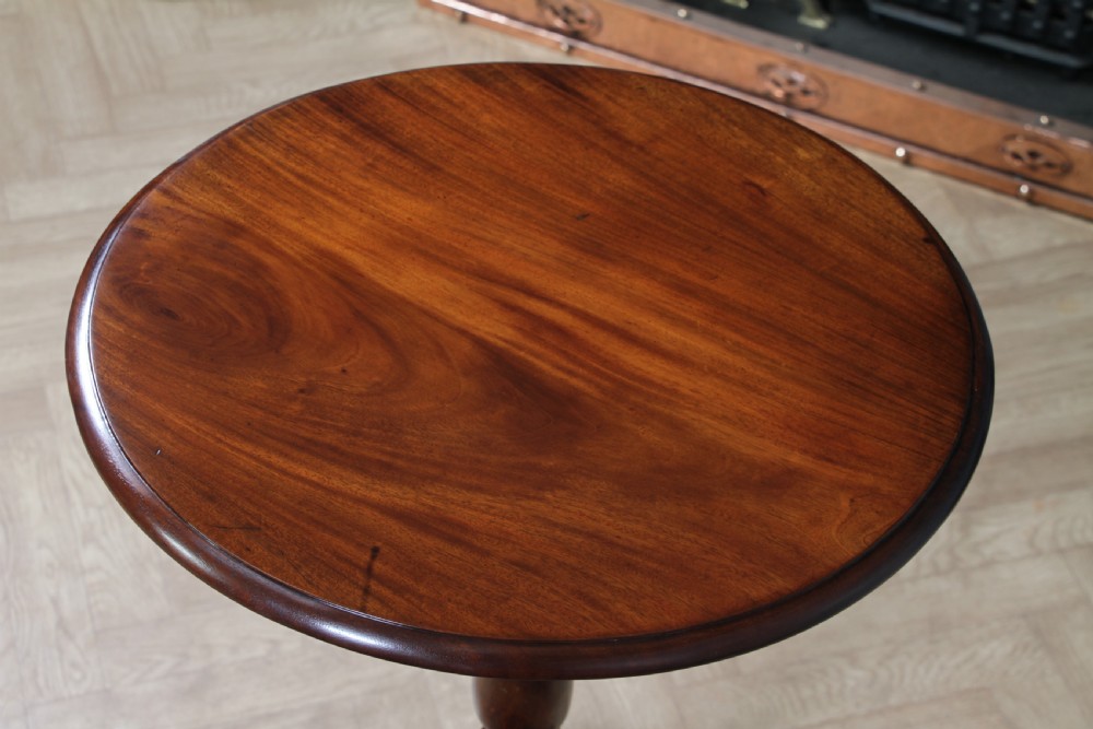 Original Antique Victorian Mahogany Tilt Top Tripod Wine Table C1850 View XIV