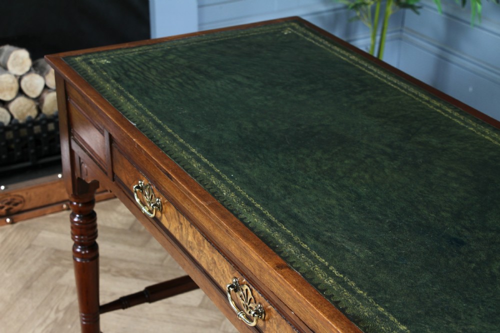 Antique Edwardian Walnut Ladies Leather Top Writing Desk C1890 View XII