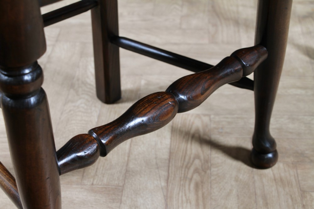 Titchmarsh & Goodwin Set of 4 Ladder Back Solid Oak Rush Seated Dining Chairs View XII