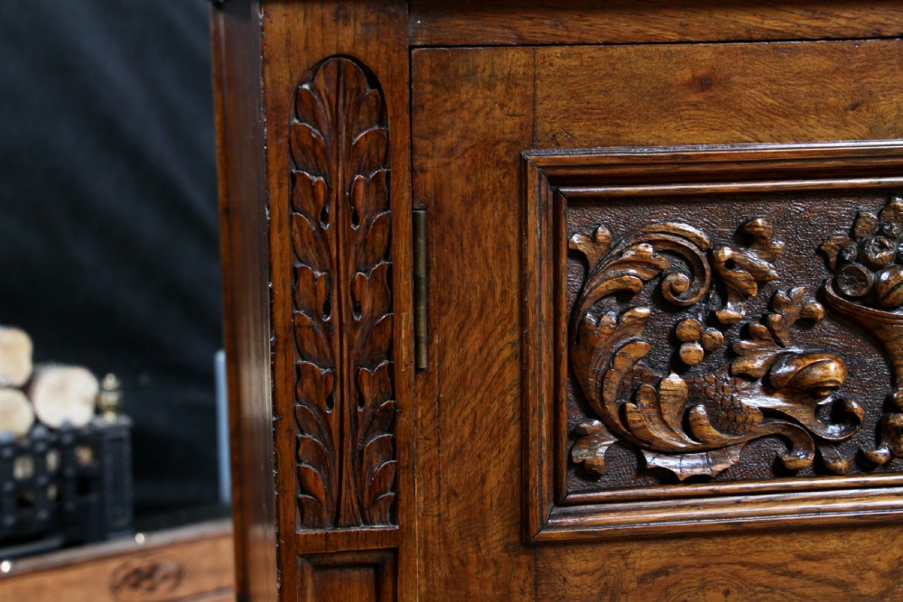 Pair of Antique Edwardian Art Nouveau Oak Bedside Cupboards  View XV