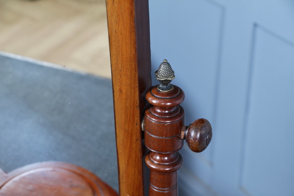 Antique Late Victorian Turned Mahogany Dressing Table Toilet Swing Mirror C1880 View VI