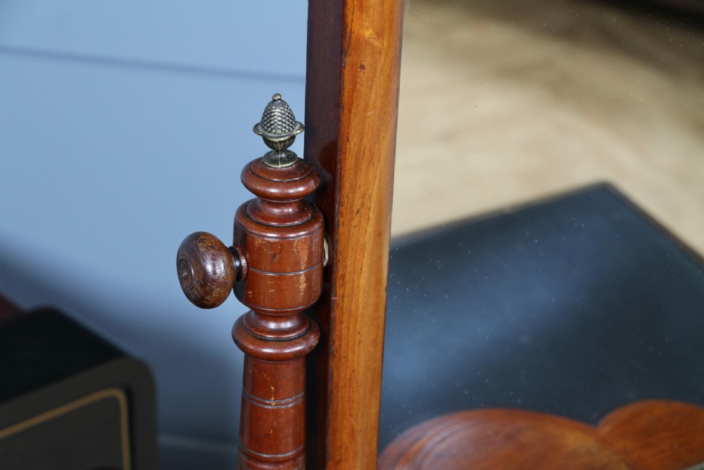 Antique Late Victorian Turned Mahogany Dressing Table Toilet Swing Mirror C1880 View VII