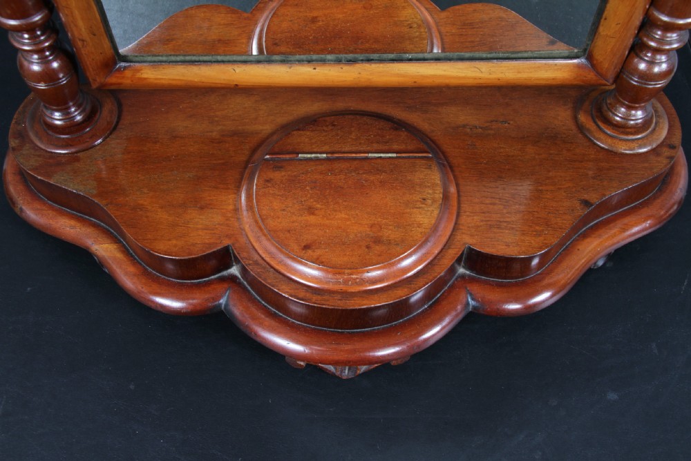 Antique Late Victorian Turned Mahogany Dressing Table Toilet Swing Mirror C1880 View XI