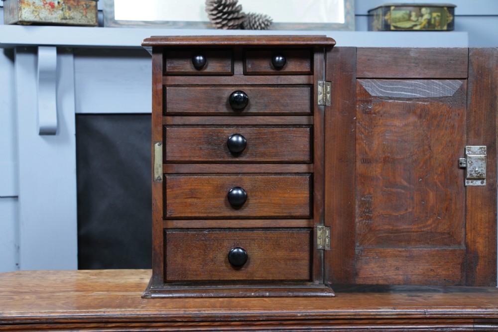 Small Antique 19th Century Walnut & Oak Spice Cabinet View IV