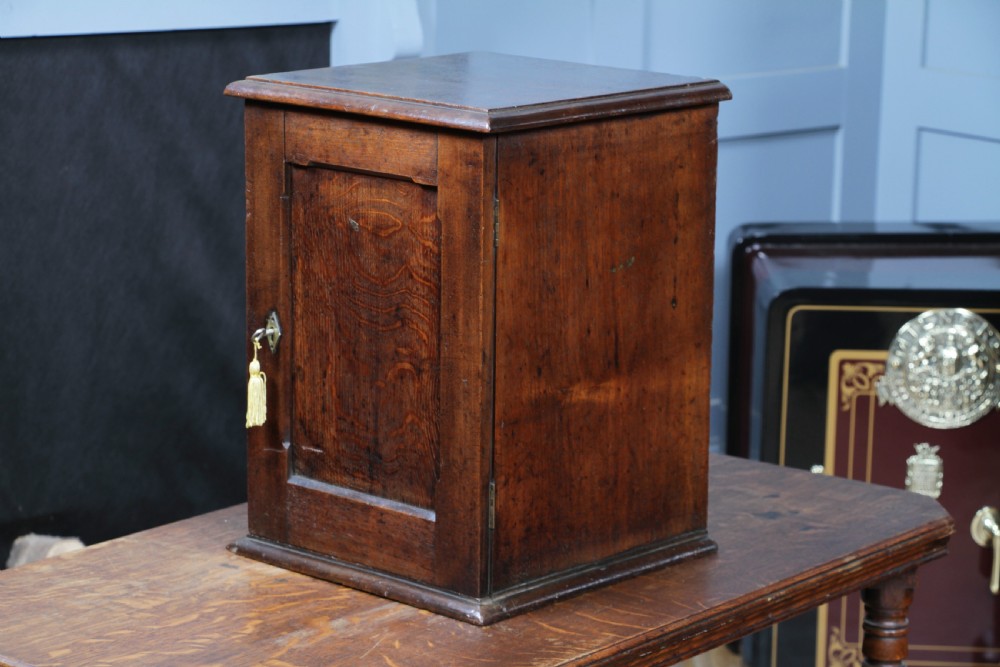 Small Antique 19th Century Walnut & Oak Spice Cabinet View VII