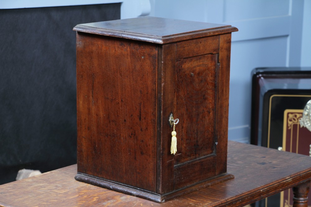Small Antique 19th Century Walnut & Oak Spice Cabinet View VIII